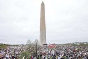 Hands Off! rally 5 April 2025, Washington DC, photo in The Washington Post